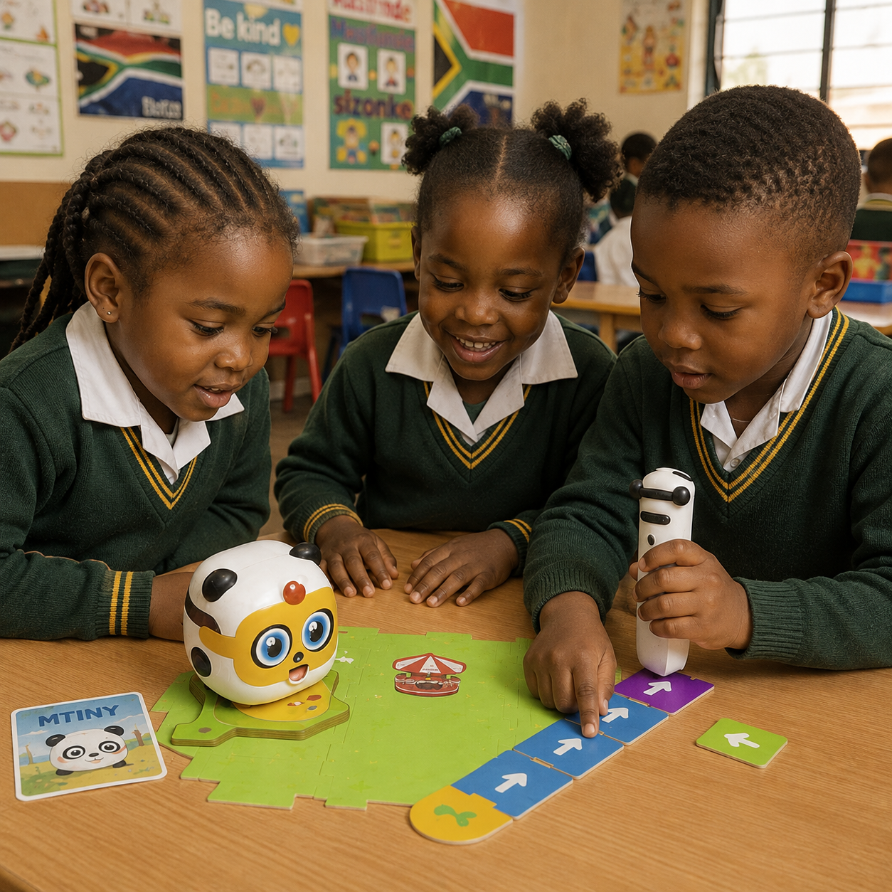 Get involved: ECD learners at play with robotics kits